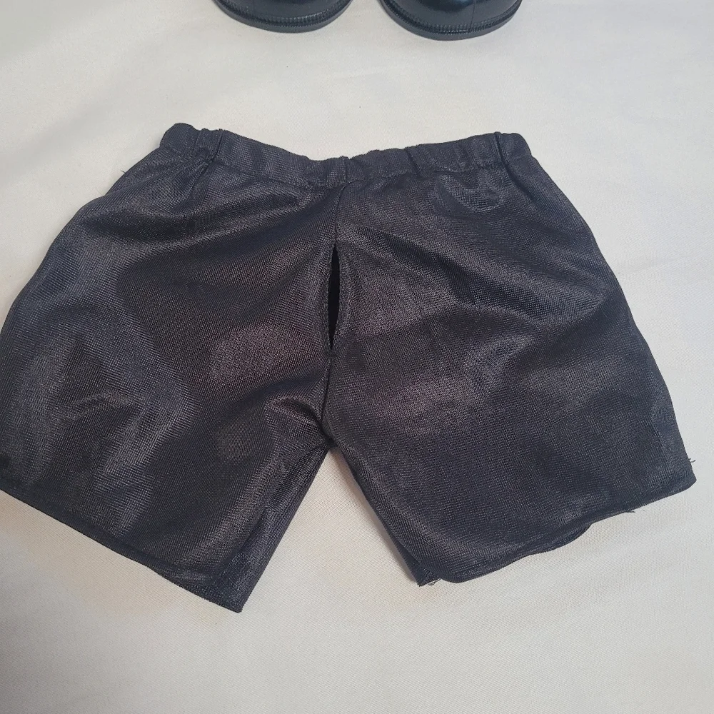 Build A Bear BAB Black Boots & Shorts